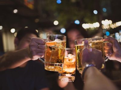 friends sharing beers