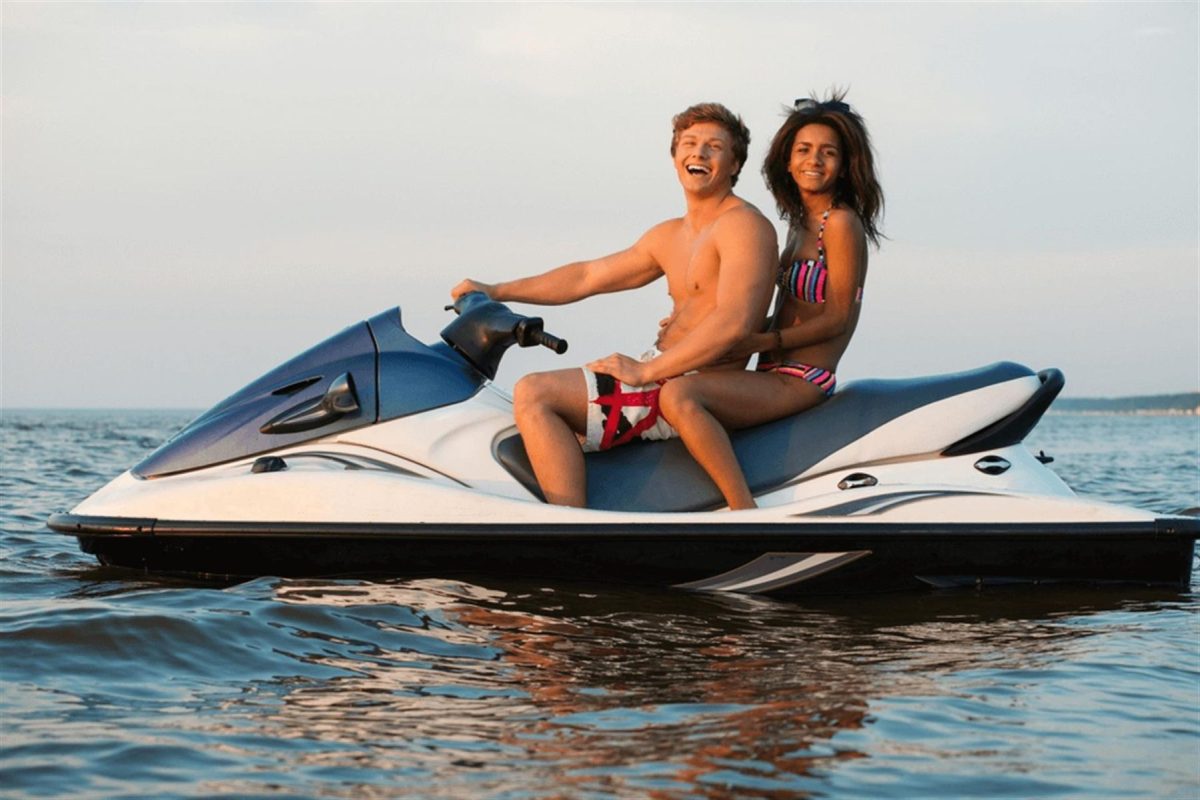 couple on jet ski